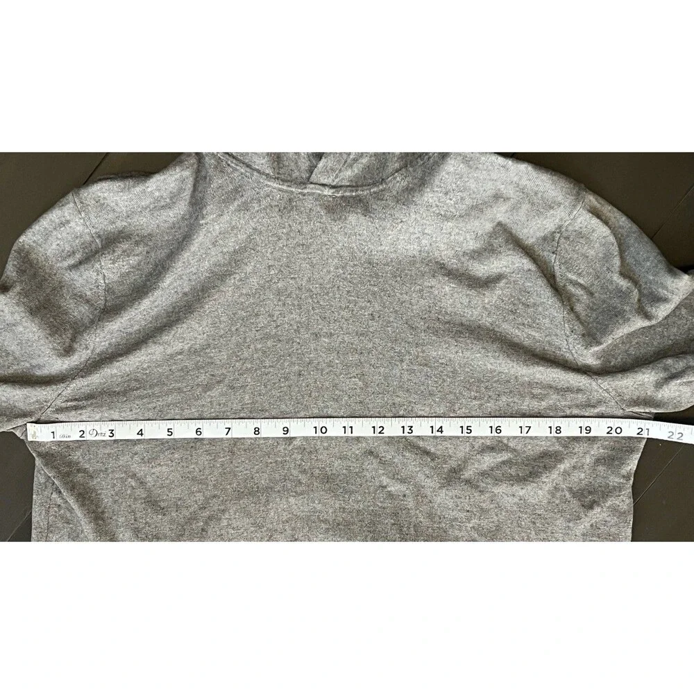 Banana Republic Men's L Gray Pullover Hoodie Cotton Cashmere